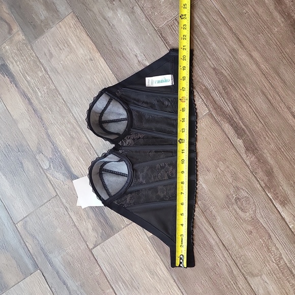 Carnival Black Lace Corset Strapless Bra, 32B - Picture 8 of 11